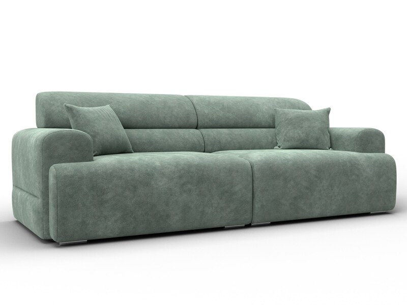 Диван прямой Лига-109 НПБ, Велюр, BRUT 08 зеленый