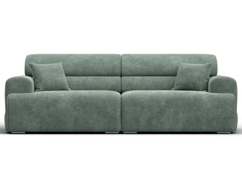 Диван прямой Лига-109 НПБ, Велюр, BRUT 08 зеленый