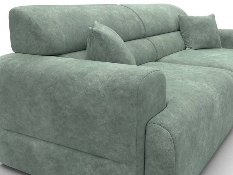 Диван прямой Лига-109 НПБ, Велюр, BRUT 08 зеленый