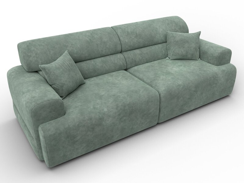 Диван прямой Лига-109 НПБ, Велюр, BRUT 08 зеленый