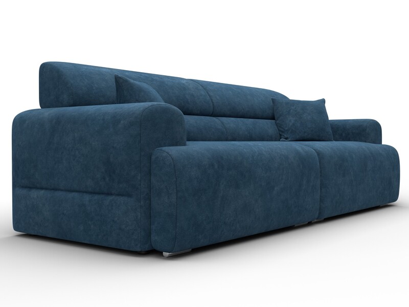 Диван прямой Лига-109 НПБ, Велюр, BRUT 11 синий