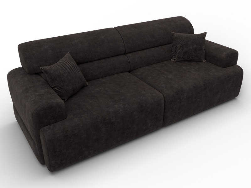 Диван прямой Лига-109 НПБ, Велюр, BRUT 17 коричневый