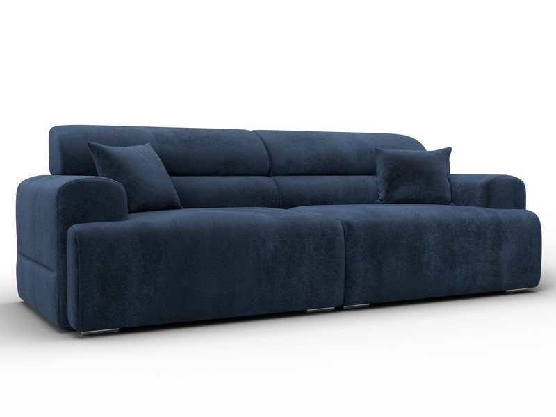 Диван прямой Лига-109 НПБ, Велюр, TOWER 13 синий