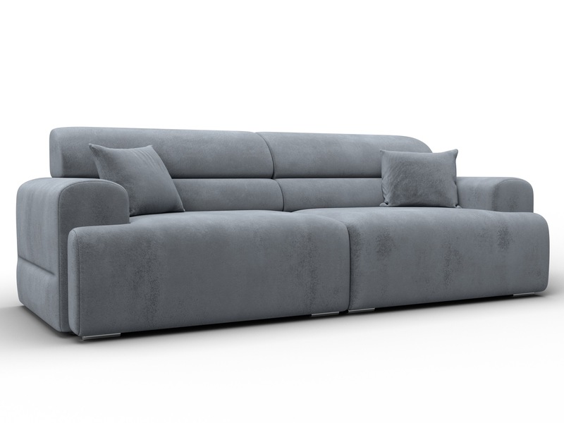 Диван прямой Лига-109 НПБ, Велюр, TOWER 10 серый