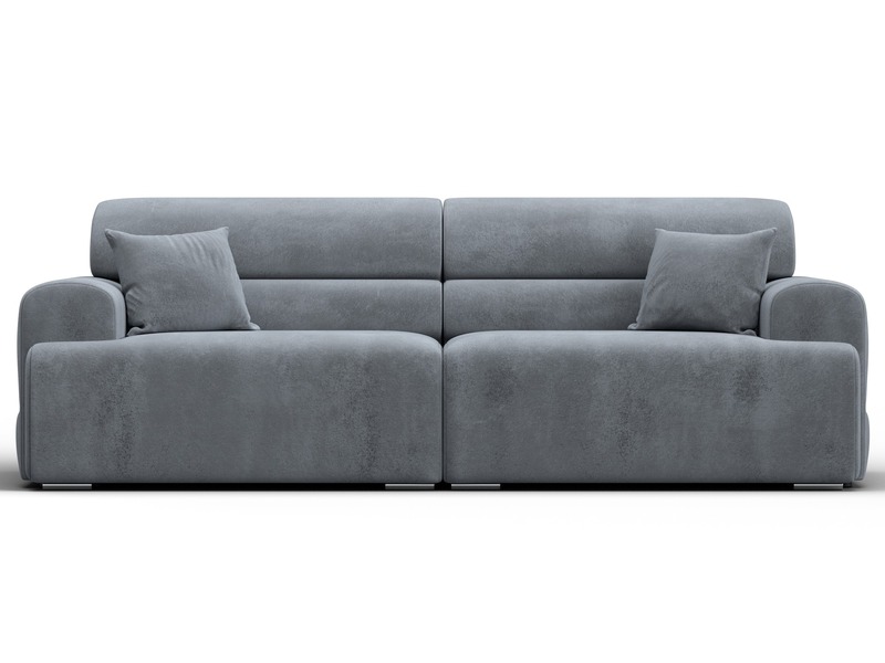 Диван прямой Лига-109 НПБ, Велюр, TOWER 10 серый