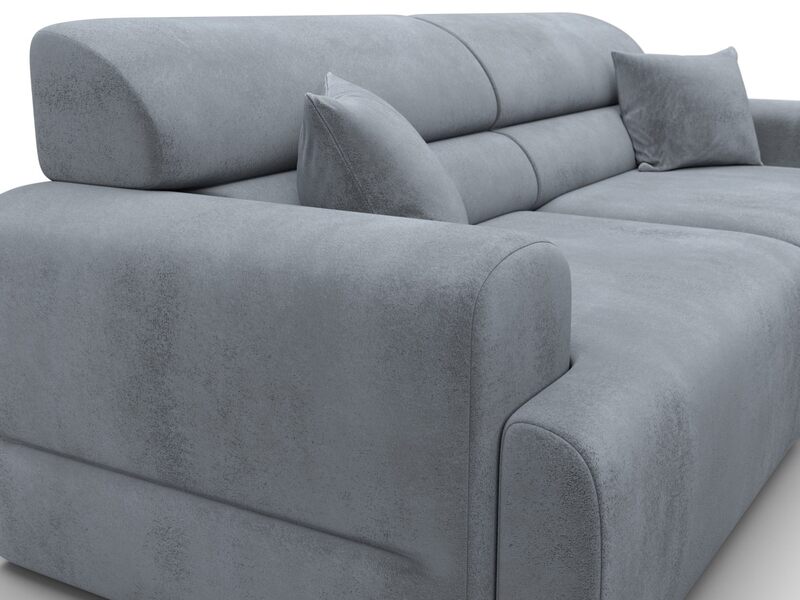 Диван прямой Лига-109 НПБ, Велюр, TOWER 10 серый