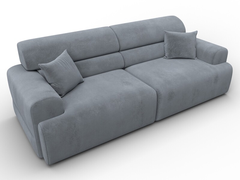 Диван прямой Лига-109 НПБ, Велюр, TOWER 10 серый