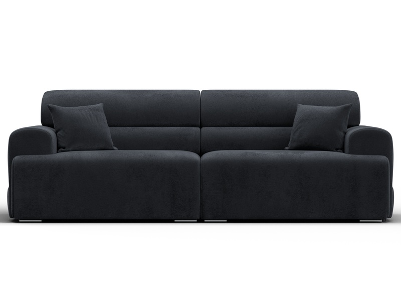 Диван прямой Лига-109 НПБ, Велюр, TOWER 11 темно-серый