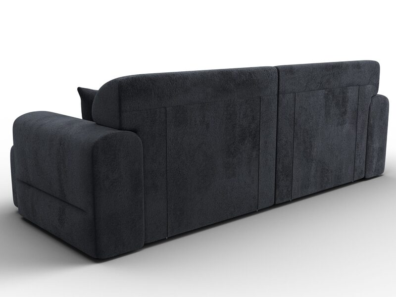 Диван прямой Лига-109 НПБ, Велюр, TOWER 11 темно-серый