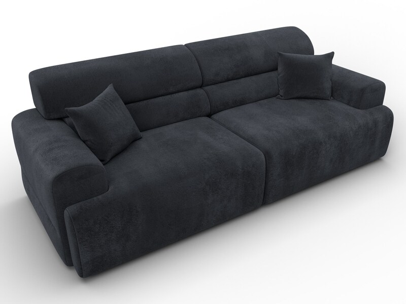 Диван прямой Лига-109 НПБ, Велюр, TOWER 11 темно-серый