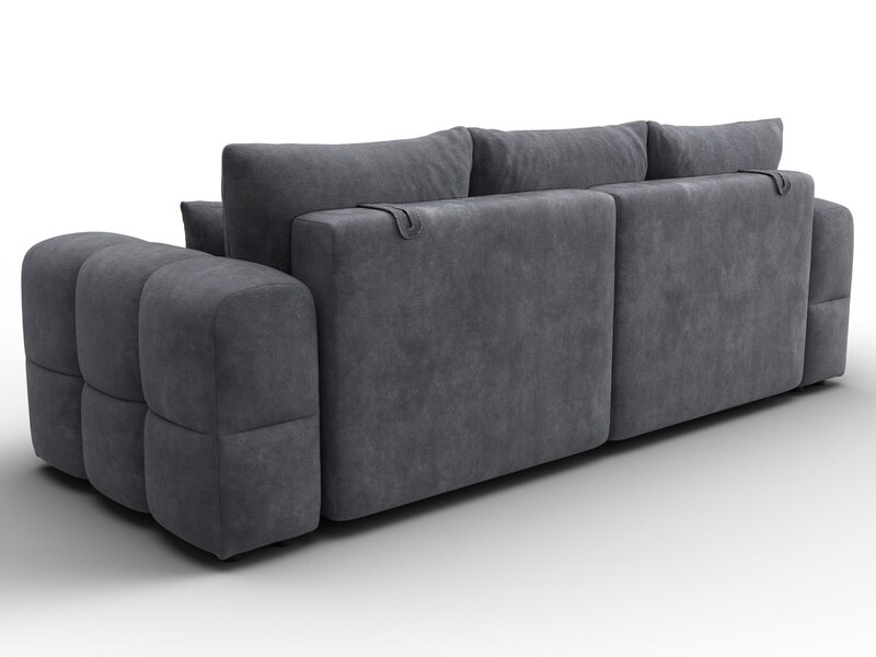 Диван прямой Лига-110 НПБ, Велюр, BRUT 16 темно-серый