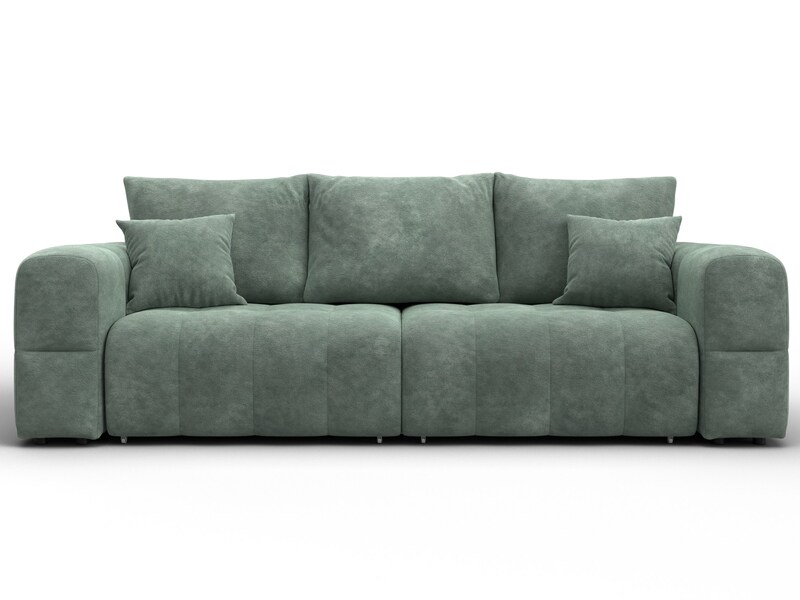 Диван прямой Лига-110 НПБ, Велюр, BRUT 08 зеленый