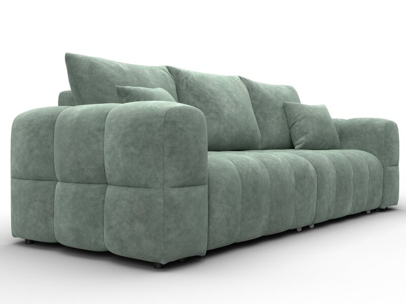 Диван прямой Лига-110 НПБ, Велюр, BRUT 08 зеленый