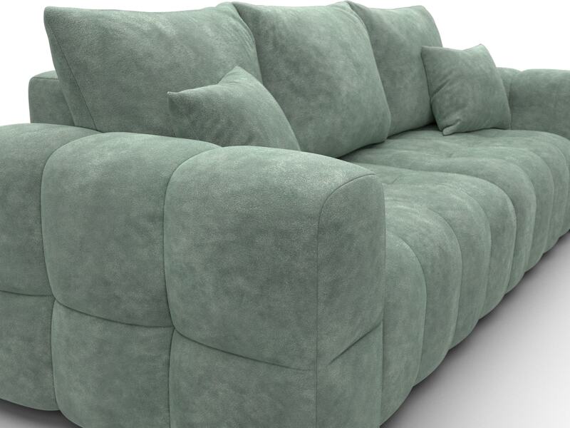 Диван прямой Лига-110 НПБ, Велюр, BRUT 08 зеленый