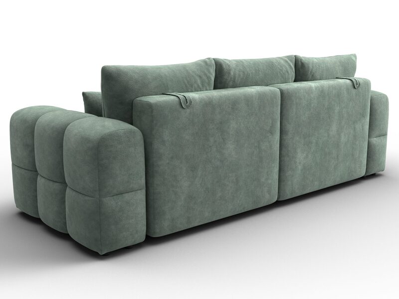 Диван прямой Лига-110 НПБ, Велюр, BRUT 08 зеленый