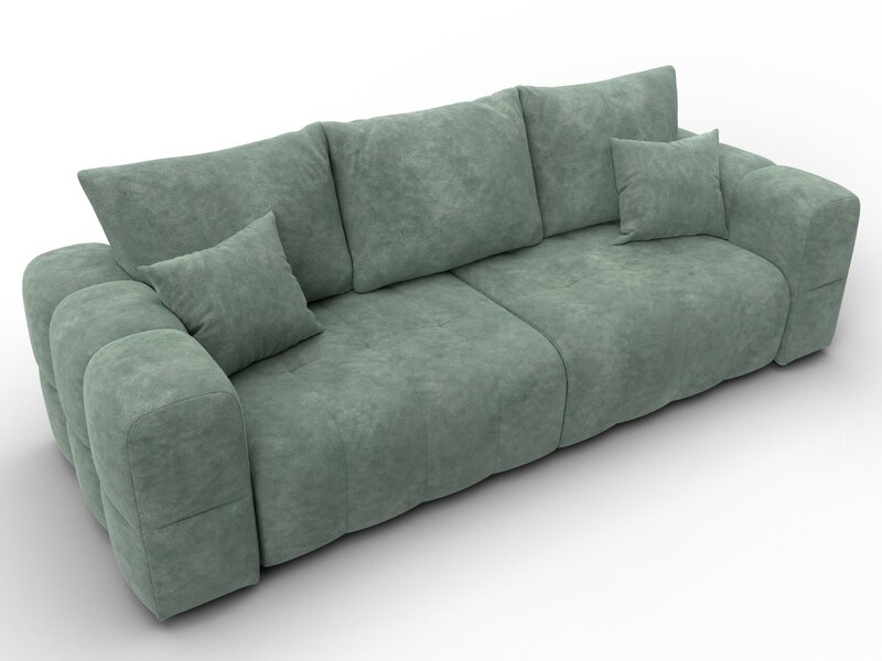 Диван прямой Лига-110 НПБ, Велюр, BRUT 08 зеленый