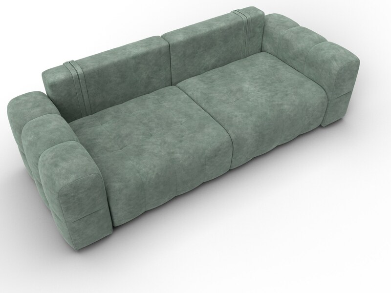 Диван прямой Лига-110 НПБ, Велюр, BRUT 08 зеленый