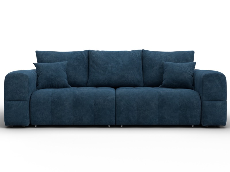 Диван прямой Лига-110 НПБ, Велюр, BRUT 11 синий