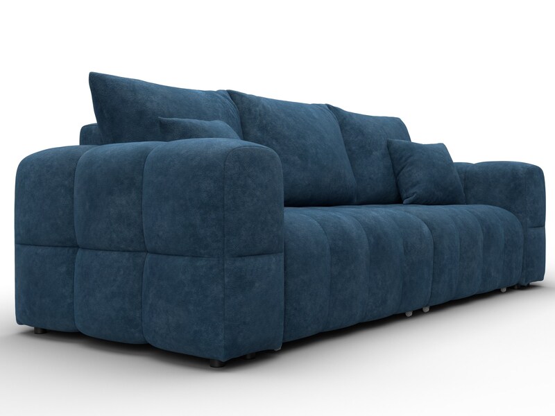 Диван прямой Лига-110 НПБ, Велюр, BRUT 11 синий