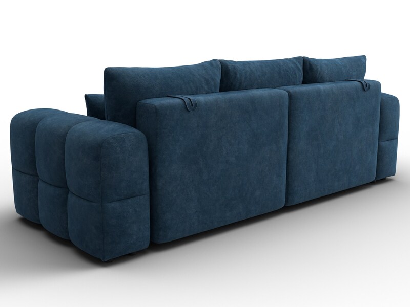 Диван прямой Лига-110 НПБ, Велюр, BRUT 11 синий