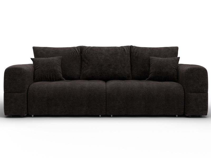 Диван прямой Лига-110 НПБ, Велюр, BRUT 17 коричневый