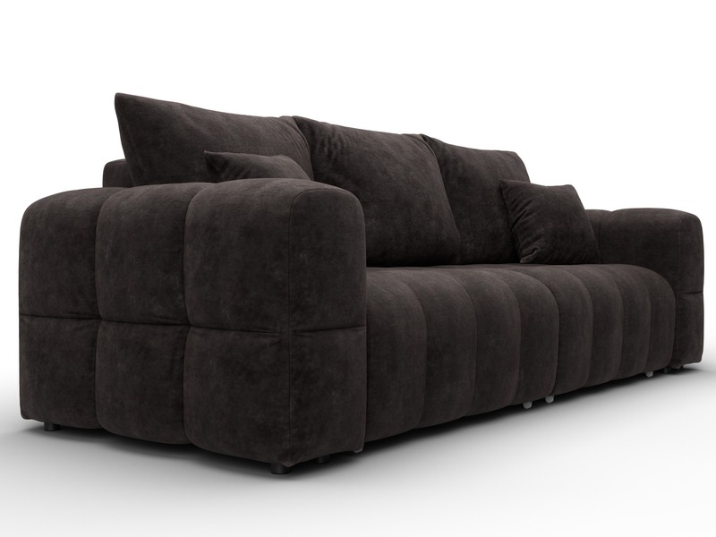 Диван прямой Лига-110 НПБ, Велюр, BRUT 17 коричневый