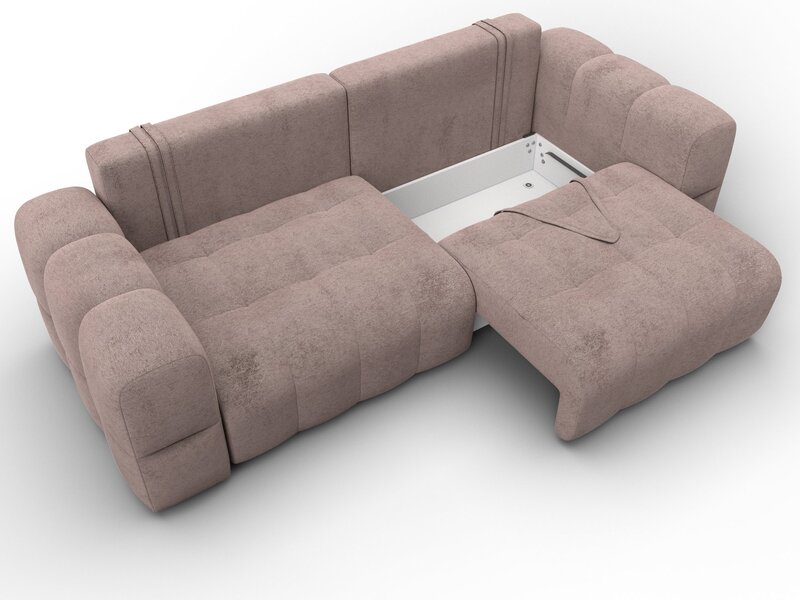 Диван прямой Лига-110 НПБ, Велюр, TOWER 05 бежевый