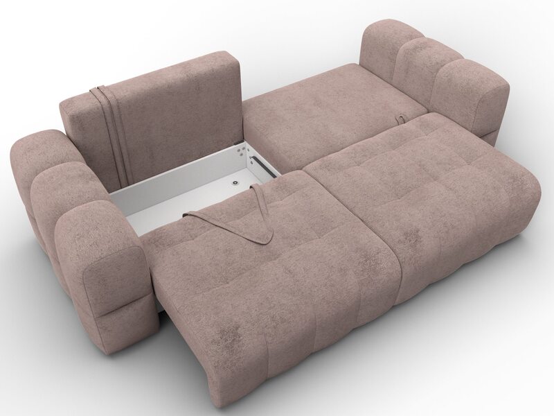 Диван прямой Лига-110 НПБ, Велюр, TOWER 05 бежевый