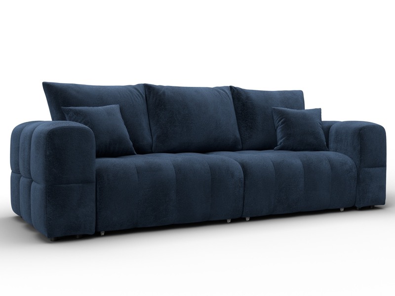 Диван прямой Лига-110 НПБ, Велюр, TOWER 13 синий