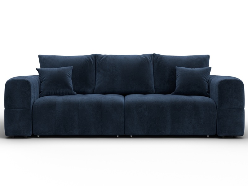 Диван прямой Лига-110 НПБ, Велюр, TOWER 13 синий