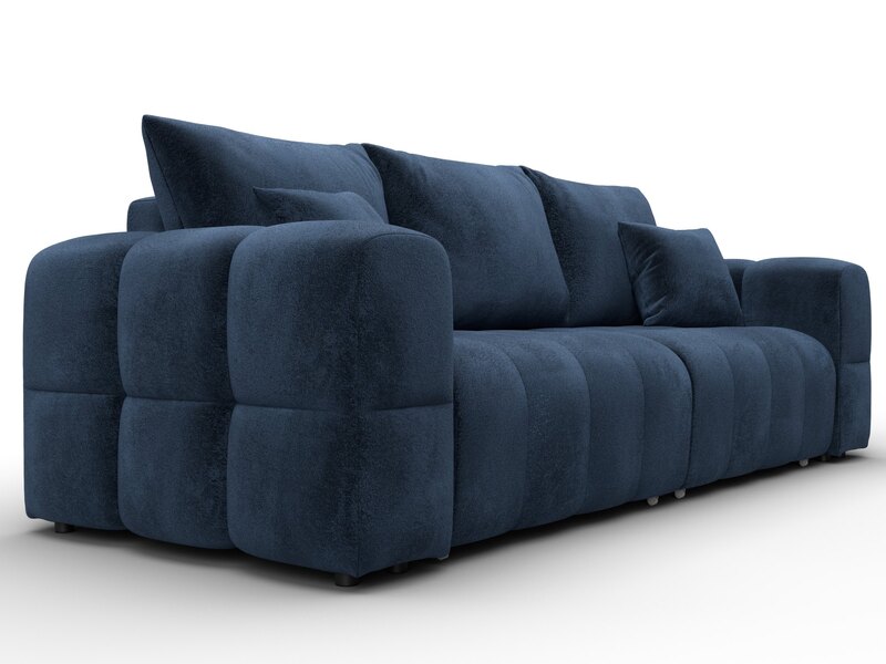 Диван прямой Лига-110 НПБ, Велюр, TOWER 13 синий