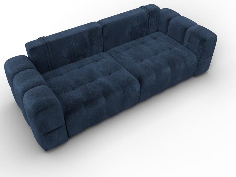 Диван прямой Лига-110 НПБ, Велюр, TOWER 13 синий