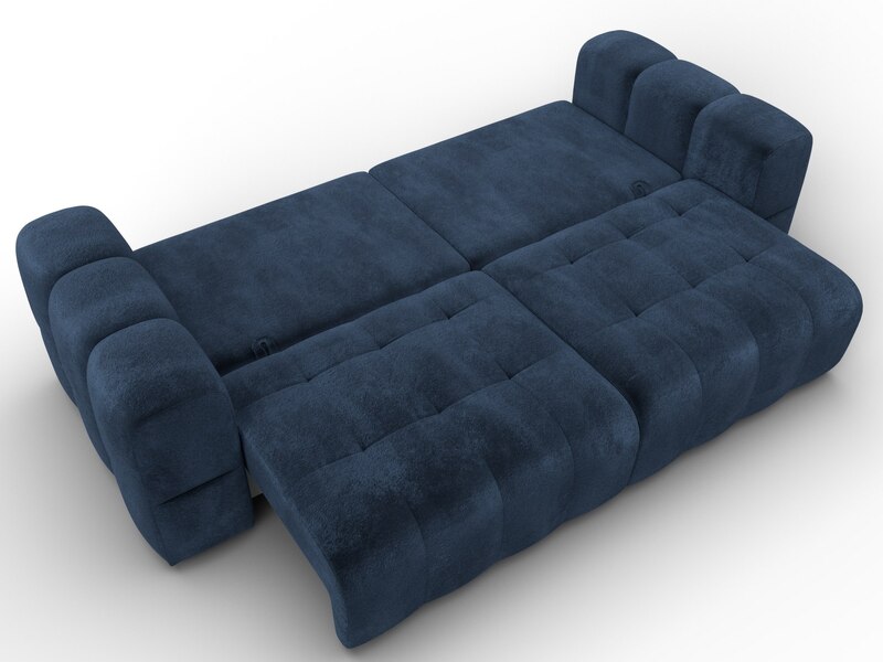 Диван прямой Лига-110 НПБ, Велюр, TOWER 13 синий