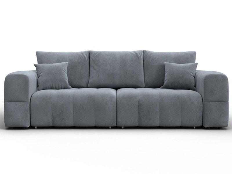 Диван прямой Лига-110 НПБ, Велюр, TOWER 10 серый