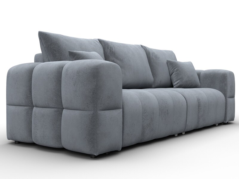 Диван прямой Лига-110 НПБ, Велюр, TOWER 10 серый