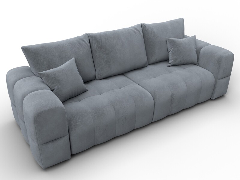 Диван прямой Лига-110 НПБ, Велюр, TOWER 10 серый