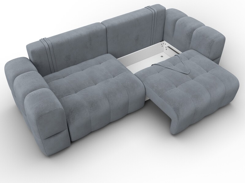 Диван прямой Лига-110 НПБ, Велюр, TOWER 10 серый