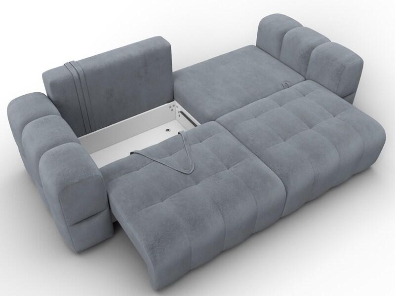 Диван прямой Лига-110 НПБ, Велюр, TOWER 10 серый