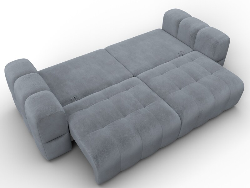 Диван прямой Лига-110 НПБ, Велюр, TOWER 10 серый