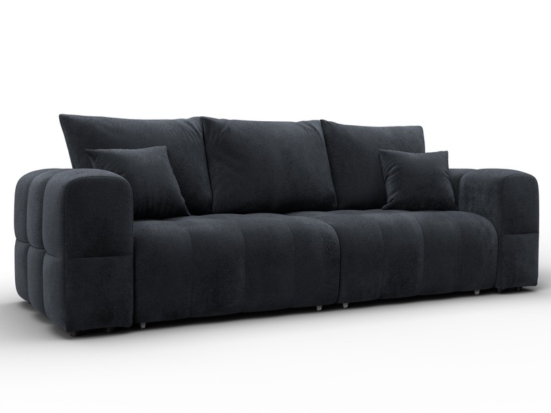 Диван прямой Лига-110 НПБ, Велюр, TOWER 11 темно-серый