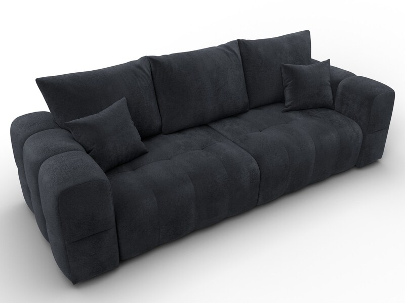 Диван прямой Лига-110 НПБ, Велюр, TOWER 11 темно-серый