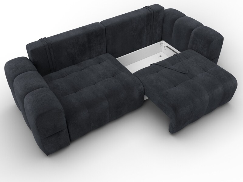 Диван прямой Лига-110 НПБ, Велюр, TOWER 11 темно-серый