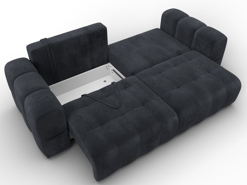 Диван прямой Лига-110 НПБ, Велюр, TOWER 11 темно-серый