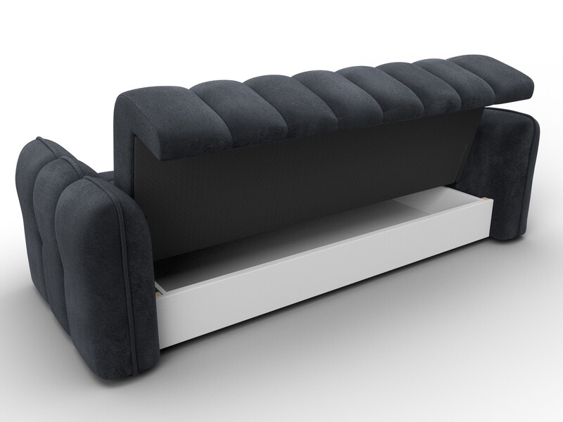 Диван-книжка Лига-112, Велюр, TOWER 11 темно-серый