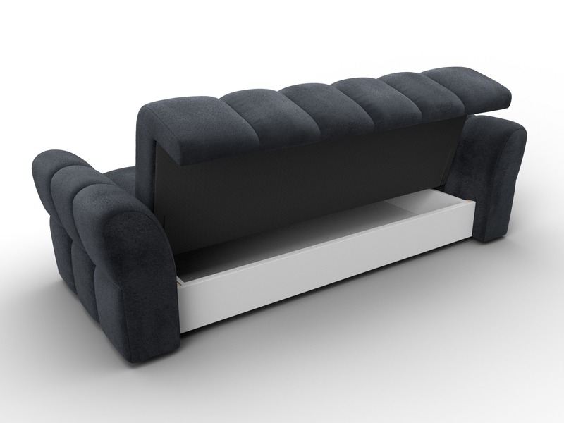 Диван-книжка Лига-111, Велюр, TOWER 11 темно-серый