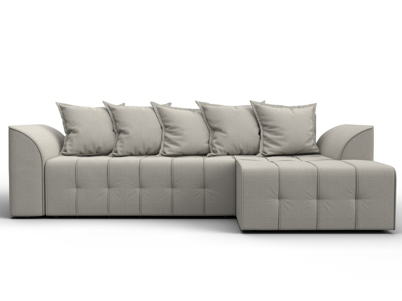 Диван угловой Лига-113 угол правый, Рогожка, Амур 02 бежевый