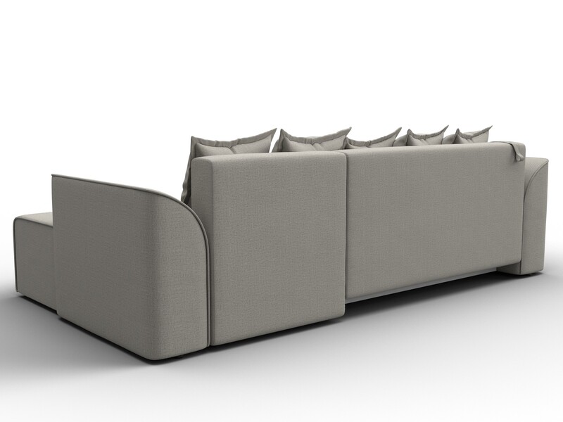 Диван угловой Лига-113 угол правый, Рогожка, Амур 02 бежевый