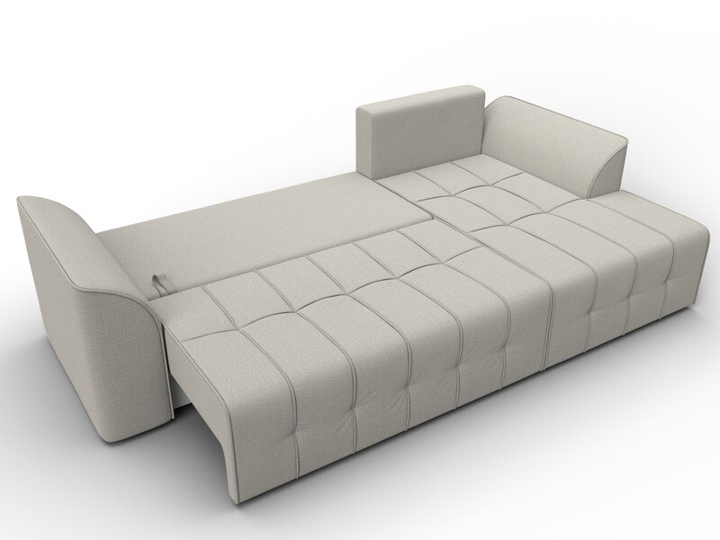 Диван угловой Лига-113 угол правый, Рогожка, Амур 02 бежевый