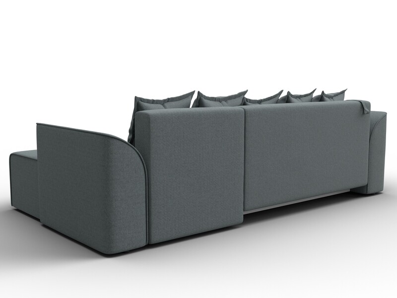 Диван угловой Лига-113 угол правый, Рогожка, Амур 07 серый