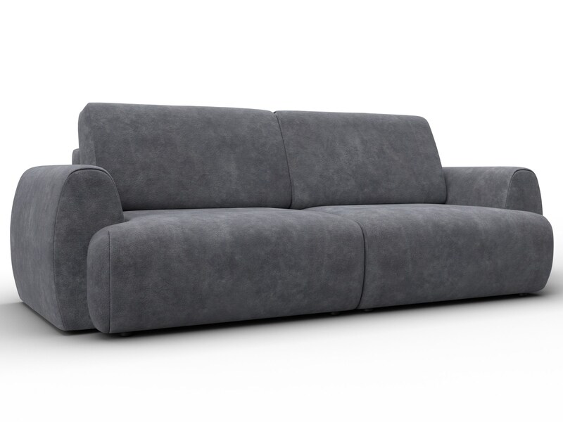 Диван прямой Лига-115 НПБ, Велюр, BRUT 16 темно-серый